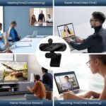USB HD 1080P Video Webcam and Wide Angle Camera with Built-in Microphone and Rotatable Tripod,for Laptop Computer or Desktop PC,Great for Live Streaming.Calls.Video Conferencing(Black) - Image 8