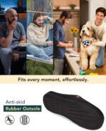 VeraCosy Men's Two-Tone Memory Foam House Slippers Indoor Outdoor Durable Rubber Sole - Image 8