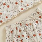 fhutpw Toddler Baby Girls Summer Clothes Floral Crewneck Short Sleeve T-Shirts Tops Ruffle Shorts Cute Outfits Set 6M-4T - Image 4