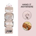 BAGSMART Toiletry Bag Travel Bag with Hanging Hook, Water-resistant Makeup Cosmetic Bag Travel Organizer for Accessories, Shampoo, Full-size Container, Toiletries (Green, Medium) - Image 6