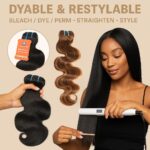15A Cambodian Body Wave Bundles, 3 Bundles 12 14 16 Inch, Ultra Thin Double Drawn Sew In Weft, Unprocessed Raw Virgin Real Human Hair Extensions, Cuticle Aligned, Triple Lifespan, Reusable - Image 8