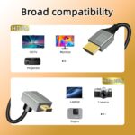 GELRHONR 90Degree Micro HDMI to HDMI Cable, 48Gbps Ultra High Speed Support 8K@60Hz, 4K@120Hz,for GoPro,Digital Cameras (0.5M Up Angle Micro HDMI) - Image 7