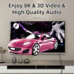 GELRHONR 90Degree Micro HDMI to HDMI Cable, 48Gbps Ultra High Speed Support 8K@60Hz, 4K@120Hz,for GoPro,Digital Cameras (0.5M Up Angle Micro HDMI) - Image 8