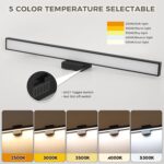 Joosenhouse Black Vanity Light for Bathroom Dimmable 5CCT Bath Light Fixtures Over Mirror Modern Vanity Light Bar 32.28 inch LED Wall Lamp - Image 3
