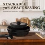 KIKCOIN Pots and Pans Set, 30 Pack Nonstick Cookware Set Detachable Handle, Induction RV Kitchen Cooking Set with Removable Handle, Frying Pans, Casserole - Dishwasher/Oven Safe, PFOA Free - Image 7