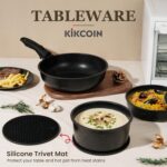 KIKCOIN Pots and Pans Set, 30 Pack Nonstick Cookware Set Detachable Handle, Induction RV Kitchen Cooking Set with Removable Handle, Frying Pans, Casserole - Dishwasher/Oven Safe, PFOA Free - Image 8