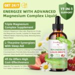 GREENPEOPLE Magnesium Glycinate Liquid Drop - 17-in-1 Triple Absorption Magnesium Supplement with Magnesium Glycinate 400mg & Citrate 500mg for Muscle & Sleep,4 fl. oz Strawberry Flavor-2 Pack - Image 3