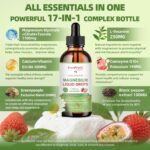 GREENPEOPLE Magnesium Glycinate Liquid Drop - 17-in-1 Triple Absorption Magnesium Supplement with Magnesium Glycinate 400mg & Citrate 500mg for Muscle & Sleep,4 fl. oz Strawberry Flavor-2 Pack - Image 4