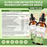 GREENPEOPLE Magnesium Glycinate Liquid Drop - 17-in-1 Triple Absorption Magnesium Supplement with Magnesium Glycinate 400mg & Citrate 500mg for Muscle & Sleep,4 fl. oz Strawberry Flavor-2 Pack - Image 9