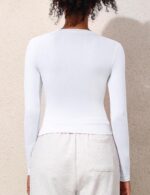 PrettyGuide Women's Cotton Jersey Long Sleeve Shirts Tight Fit Crewneck Crop Tops Basic Fall Going Out Y2K Tops - Image 7