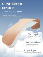 Coutgo Womens Knee High Boots Wide Calf Kitten Heel Pointed Toe Long Boots Pull On Winter Dress Shoes - Image 7