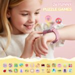 Kids Watch for Girls 4 5 6 7 8 9 10 Years Old Gifts, Smart Watch for Kids with 26 Puzzle Games, HD Touch Screen, Flashlight, Learn Cards, Audiobook, Toddler Toys Christmas Birthday Gifts - Image 4