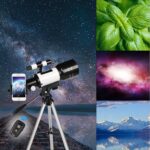 Telescope for Adults & Kids, 70mm Aperture Refractor (15X-150X) Portable Travel Telescope with Phone Adapter & Wireless Remote, Astronomy Beginners Gifts, Black - Image 7