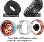 Rc 1.9 Inch Wheel Rims & Tires Wheels for 1/10 RC Crawler Car SCX10 SCX10 II SCX10 III 90046 TRX6 TRX4 D90 VS4-10 Gen8 MST CFX,Aluminum RC 1.9 Beadlock Tires Wheel,Bronze - Image 6
