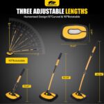 MIKKUPPA 40" Car Wash Brush with Long Handle - 15°Curved Car Cleaning Brush with Aluminum Telescopic Handle, Removable Scratch-Free Chenille Microfiber Brush Head Wash Mop for Cars RV Truck Boat - Image 3