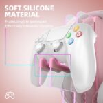 Headphone Controller Stand&Holder for PlayStation Xbox Nintendo Switch Other Game Controller with RGB Lights&2 USB Charging Station Ports,Earphone Hanger Gamers Desktop Accessories (Pink) - Image 4