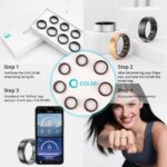 R02 Smart Ring, a Smart Ring for Women and Men, with a Charging case, Supports Heart Rate, Blood Oxygen, Sleep Health Monitoring, and Sports Tracking Ring. (Black, 12#) - Image 3