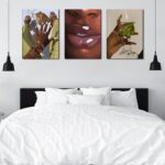 Black Girl Wall Art Framed Set of 3 - African Woman Canvas Wall Decor American Black Women Wall Art Black Female Print Pictures Fashion Abstract Poster for Home Bedroom Bathroom 12×16 Inch - Image 5
