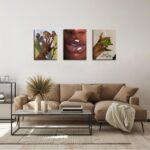 Black Girl Wall Art Framed Set of 3 - African Woman Canvas Wall Decor American Black Women Wall Art Black Female Print Pictures Fashion Abstract Poster for Home Bedroom Bathroom 12×16 Inch - Image 10