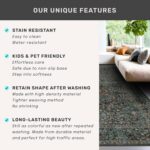 Dark Green 4x6 Washable Area Rug for Living Room Bedroom Large Entryway Kitchen, Ultra Soft Non Slip Stain Resistance, Floral Distressed Aethestic Design - Image 7