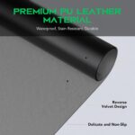 Black Shark Leather Desk Pad Protector, Office Desk Mat, Large Mouse Pad, Laptop Desk Pad - XL Size Waterproof, Non-Slip, Easy to Clean Desk Mat (35.4" x 16.9" x 0.12") - Manta P10 Black - Image 3