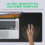 Black Shark Leather Desk Pad Protector, Office Desk Mat, Large Mouse Pad, Laptop Desk Pad - XL Size Waterproof, Non-Slip, Easy to Clean Desk Mat (35.4" x 16.9" x 0.12") - Manta P10 Black - Image 5