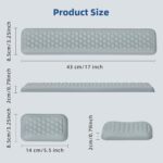 Wrist Rest for Keyboard and Mouse, Comfort Memory Foam Wrist Rest with Non-Slip PU Base, Leather Mouse Pad, Ergonomic Keyboard Wrist Support for Typing Pain Relief, Protect Hand and Arm (Grey) - Image 3
