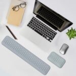 Wrist Rest for Keyboard and Mouse, Comfort Memory Foam Wrist Rest with Non-Slip PU Base, Leather Mouse Pad, Ergonomic Keyboard Wrist Support for Typing Pain Relief, Protect Hand and Arm (Grey) - Image 8
