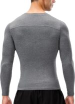 Men's Compression Shirt Long Sleeve Athletic Workout T-Shirts Top Active Sport Base Layer Undershirt Dry Fit - Image 4