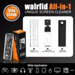 walrfid Computer Screen Cleaner Spray, Car Touchscreen Mist Cleaning Kit for Electronic Laptop, iPad, iPhone, Smart Phone, MacBook Pro, TV Monitor, Tablet, Car Display,with White Graffiti Case - Black - Image 3