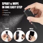 walrfid Computer Screen Cleaner Spray, Car Touchscreen Mist Cleaning Kit for Electronic Laptop, iPad, iPhone, Smart Phone, MacBook Pro, TV Monitor, Tablet, Car Display,with White Graffiti Case - Black - Image 4