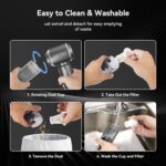 Car Vacuum Cordless, Mini Portable Vacuum Cordless for Car, 4-in-1 20000PA High Power Portable Rechargeable Vacuum Cleaner with Brushless Motor, Small Handheld Vacuum & Air Blower & Pump-Grey - Image 8