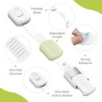 6 Pack Adjustable Child Safety Strap Locks, Baby Proof Cabinet Drawer Door Latches, Baby Kids Child Safety Locks for Furniture Kitchen Fridge Drawer Oven Toilet, Easy Installation, Strong & Durable - Image 5