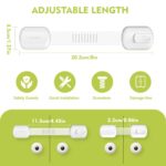 6 Pack Adjustable Child Safety Strap Locks, Baby Proof Cabinet Drawer Door Latches, Baby Kids Child Safety Locks for Furniture Kitchen Fridge Drawer Oven Toilet, Easy Installation, Strong & Durable - Image 6