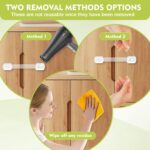 6 Pack Adjustable Child Safety Strap Locks, Baby Proof Cabinet Drawer Door Latches, Baby Kids Child Safety Locks for Furniture Kitchen Fridge Drawer Oven Toilet, Easy Installation, Strong & Durable - Image 8