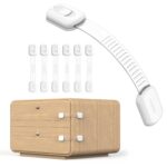 6 Pack Adjustable Child Safety Strap Locks, Baby Proof Cabinet Drawer Door Latches, Baby Kids Child Safety Locks for Furniture Kitchen Fridge Drawer Oven Toilet, Easy Installation, Strong & Durable - Image 9