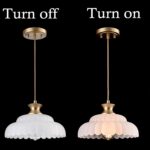 HYDELITE Vintage Frosted Glass Pendant Lights Kitchen Island Lighting Fixtures Over The Kitchen Sink Adjustable Hanging Pendant for Dining Room Kitchen Entryway - Image 3