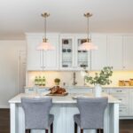 HYDELITE Vintage Frosted Glass Pendant Lights Kitchen Island Lighting Fixtures Over The Kitchen Sink Adjustable Hanging Pendant for Dining Room Kitchen Entryway - Image 7