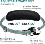 Hands Free Dog Leash with Pouch, Adjustable Waist Belt with Double Padded Handles, Waist Leash for Dog Walking Accessories, Olive - Image 3