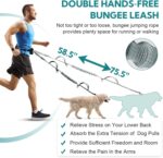 Hands Free Dog Leash with Pouch, Adjustable Waist Belt with Double Padded Handles, Waist Leash for Dog Walking Accessories, Olive - Image 4