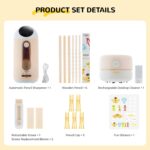 M&G Electric Stationery Box, Premium Gift Set for Kids, School, Teachers, Office, Automatic Electric Pencil Sharpener, Push Eraser with 2 Refills, Desktop Vacuum Cleaner, Pencils - Image 10