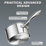 Cooks Standard Stainless Steel Kitchen Cookware Sets 10-Piece, Multi-Ply Full Clad Pots and Pans Cooking Set with Stay-Cool Handles, Dishwasher Safe, Oven Safe 500°F, Silver - Image 6