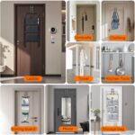 FYY Over The Door Hooks - 4 Pack Heavy Duty Dual-Hook Organizer Hanger with Non-Slip Rubber for Towels, Clothes, Hats & Bags Use in Bathroom, Bedroom, Kitchen - Fits Interior Doors Up to 1.6" Grey - Image 6