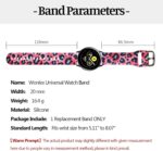 Universal Silicone Watch Band Replacement, 20mm Soft Straps Compatible with Gizmo Watch/Samsung Galaxy Watch Active/42mm/Gear Sport/HUAWEI Watch/TicWatch Bands(Pink Leopard) - Image 5