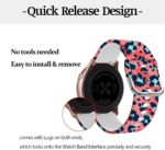 Universal Silicone Watch Band Replacement, 20mm Soft Straps Compatible with Gizmo Watch/Samsung Galaxy Watch Active/42mm/Gear Sport/HUAWEI Watch/TicWatch Bands(Pink Leopard) - Image 6