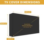 Easy-Going Outdoor TV Cover for 63 to 65 inches LCD, LED, Waterproof, Weatherproof and Dust-Proof TV Screen Protectors with Cleaning Cloth (65 inch,Dark Gray) - Image 8