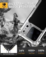 Lanhiem for iPhone 17 Pro Max Metal Case with Kickstand, Compatible with MagSafe, Built in Tempered Glass Screen Protector, Heavy Duty Shockproof Rugged Full Body Tough Phone Cover 6.9" (Silver) - Image 4