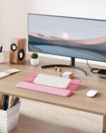 Computer Keyboard Wrist Rest Stand for Desktop, Keyboard Holder for Easy Typing with Wrist Pad for Office Desk, Home, School (Pink) - Image 8
