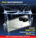 SPIDERCASE Only for Samsung Galaxy S25 Ultra Case Waterproof, Built-in Screen & Camera Lens Protector[IP68] [Military Grade Shockproof] Full Protection Only for S25 Ultra 6.9”, Black/Clear - Image 5