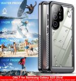 SPIDERCASE Only for Samsung Galaxy S25 Ultra Case Waterproof, Built-in Screen & Camera Lens Protector[IP68] [Military Grade Shockproof] Full Protection Only for S25 Ultra 6.9”, Black/Clear - Image 9